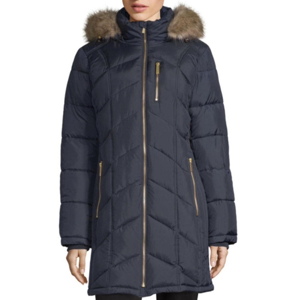 NWT Liz Claiborne Hooded Heavyweight Puffer Jacket